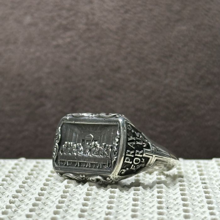 Inel Argint Tema Religioasa Cina Cea De Taina 925 Detalii Superbe