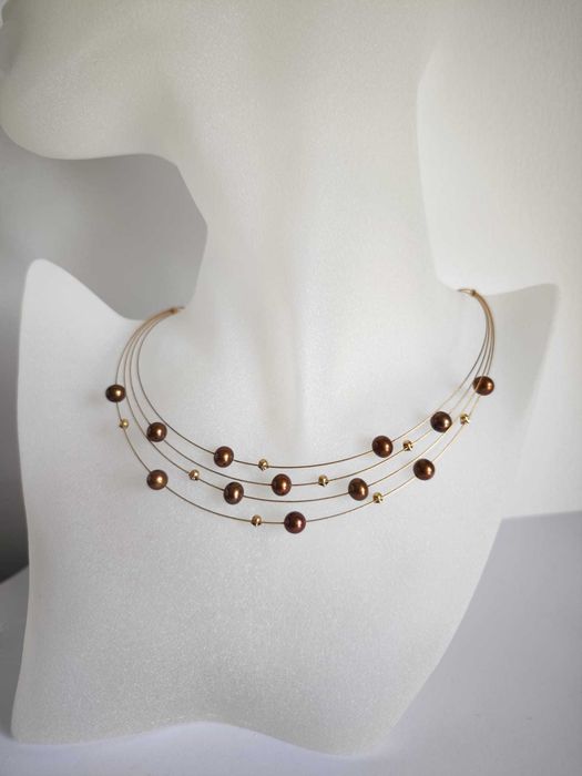 Colier aur 14k cu perle oferta Black Friday!