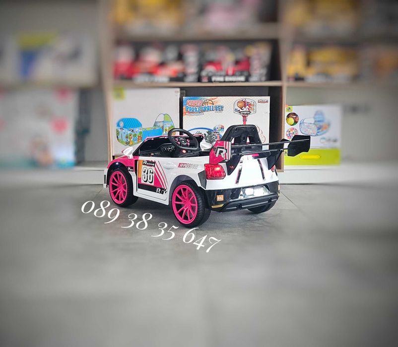 ТОП ЦЕНА!НОВО!Акумулаторна кола VW Drift PINK с 12V,функция дрифт,USB