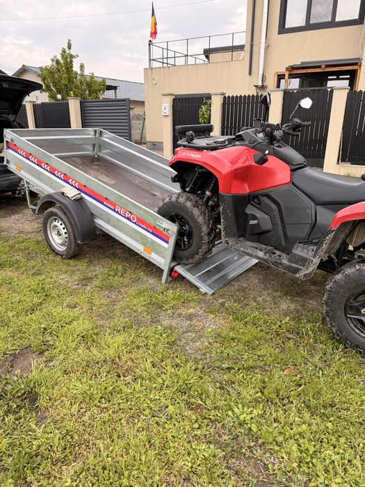 Închiriere remorcă Bucuresti-ilfov. ATV moto .260x135 cm, basculabilă, usor de folosit