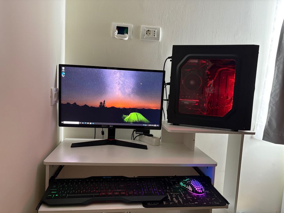 PC Complet Ryzen 5, 16GB RAM, GT 730 + Monitor LG + Tastatură & Mouse