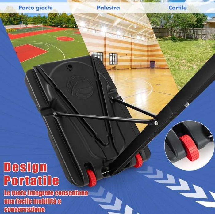 Баскетбольная стойка-210(от 160 до 210) х82х58 см Доставка бесплатно