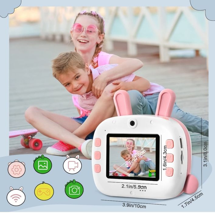 Aparat Foto cu Imprimare WIFI cu accesorii, Wallalla, 32 GB, Roz