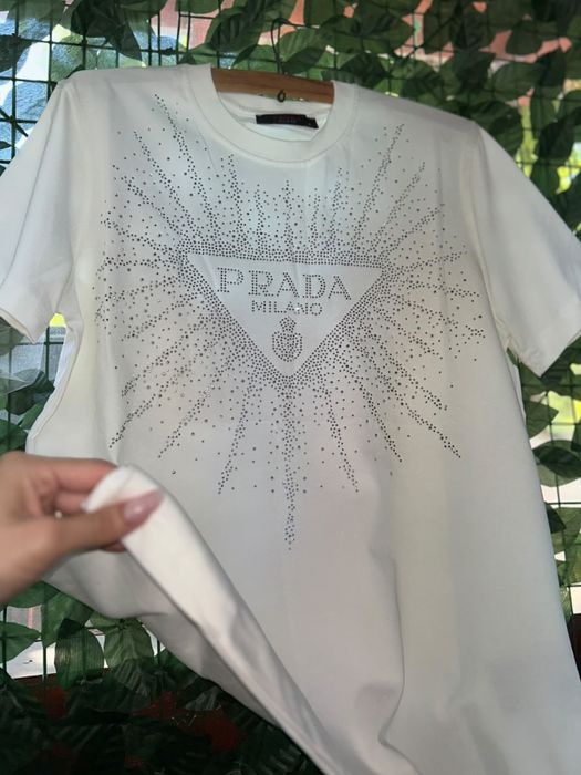 Tricou Prada Milano Premium cu Cristale s-xxl