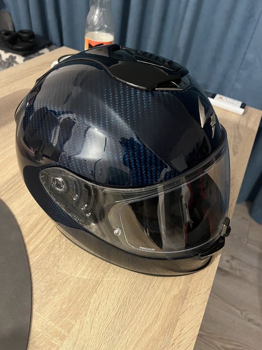 Каска за мотор Scorpion Exo 1400 Carbon Air Solid Blue