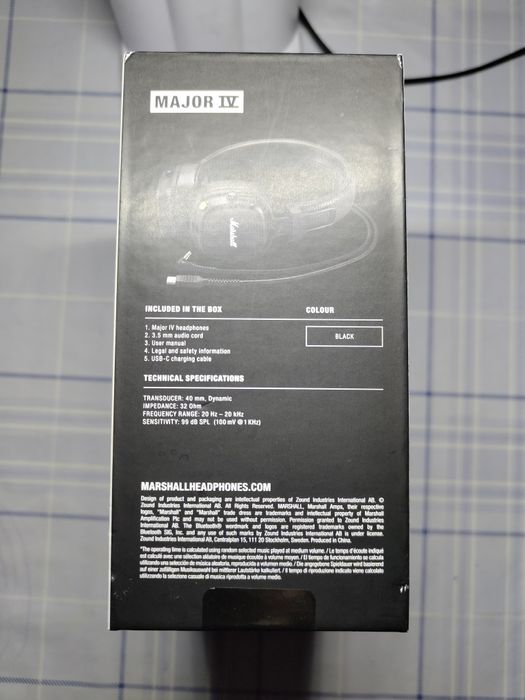 Marshall Major IV черный