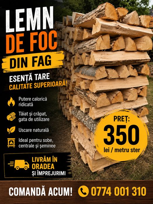 Lemn de foc din fag – esență tare  Calitate