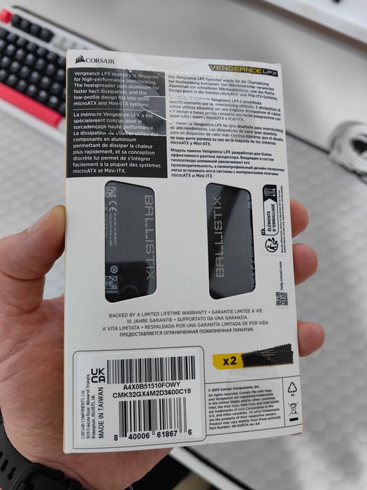 Crucial Ballistix  DDR4 3600 MHz 16 GB 2 x 8 GB CL16