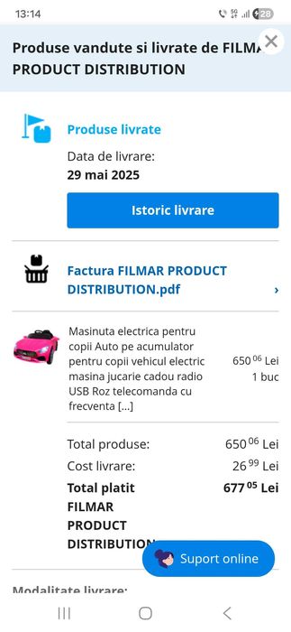 Masina electrica roz