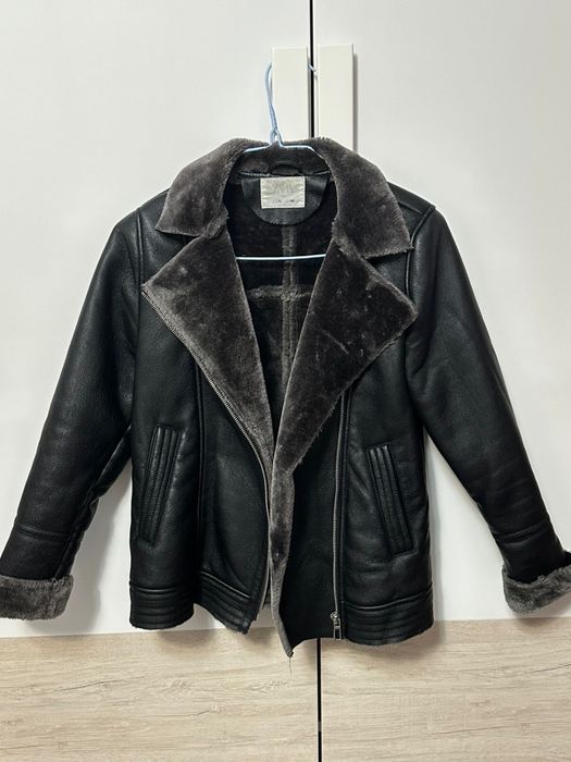 Кожанная куртка ZARA.