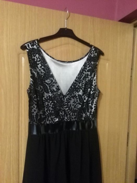 Rochie neagra, lunga, de ocazie, noua, marimea XL