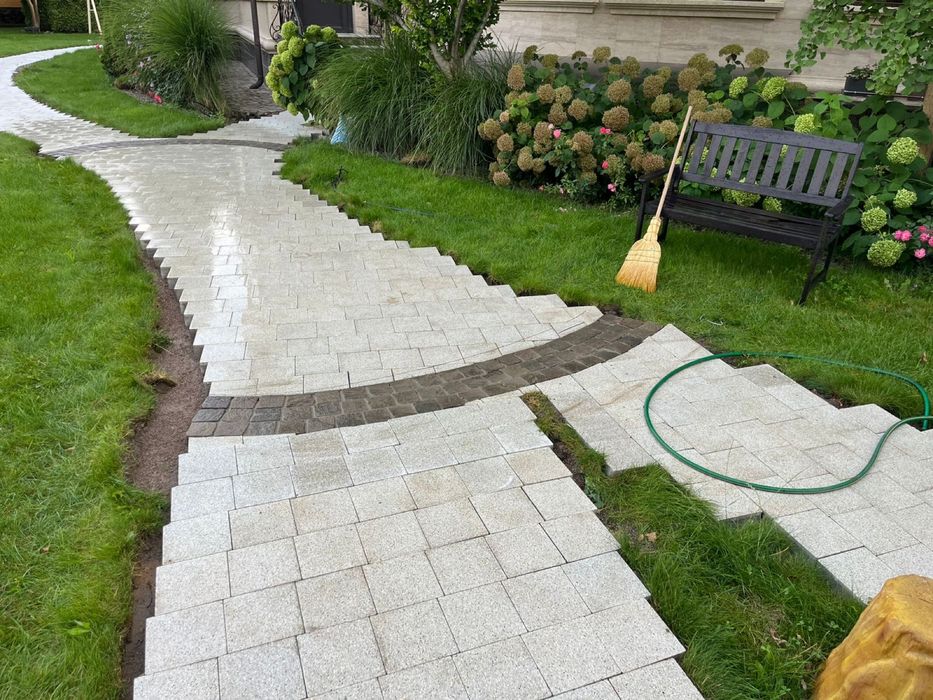 Укладка брусчатки