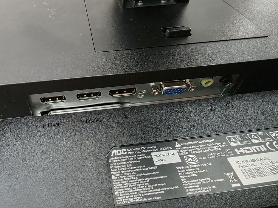 Monitor AOC display spart