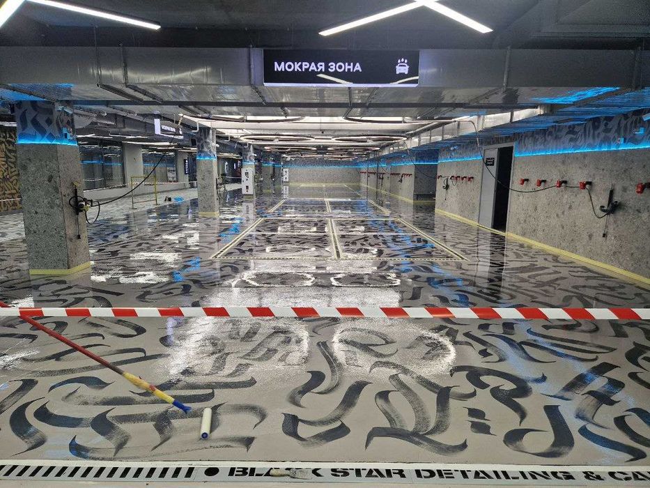 Эпоксидный наливной пол с гарантией. производство Турция