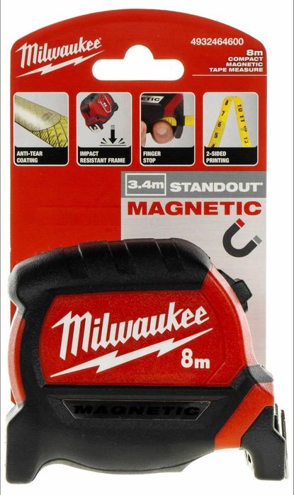 Рулетка магнитная Milwaukee GEN III 8м / ширина 27мм