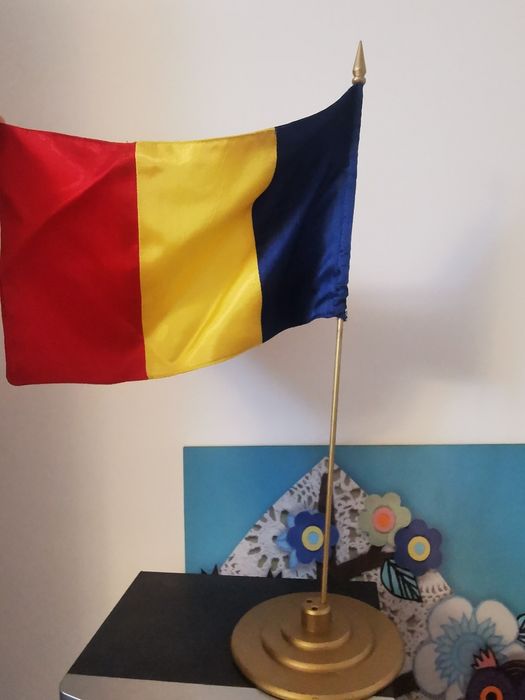 Steag Fanion Romania de birou / Steag de birou Romania