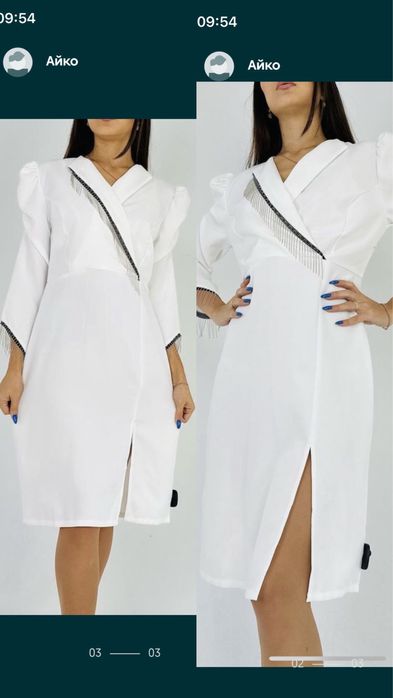 Платье белый на вечер корпаративы