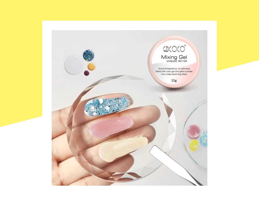 Мултифункционален гел за смесване с пигменти, брокати GDCOCO, мрамор