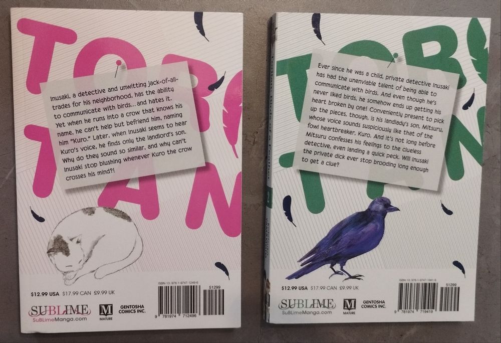 Toritan: Birds of a Feather Vol. 1 and 2.