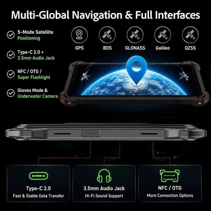 Защитен/удароустойчив таблет AGM PAD P3 - 8.7" 6GB+6GB/258GB, 7200mAh, 50MP, Android 16