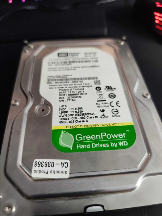 Hdd WD 1TB green funcțional