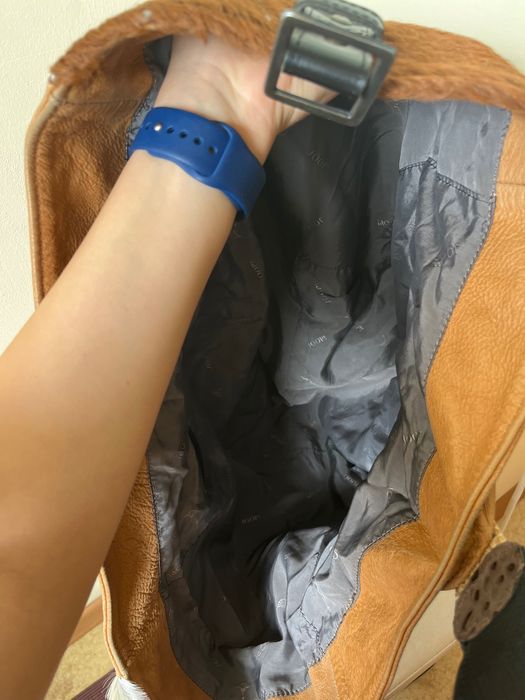 Дизайнерска чанта JOOP! от естествена кожа и козина