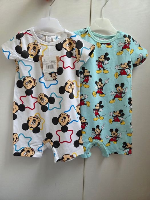 Set de două salopete vară băiețel Mickey 2-3 ani noi cu etichetă