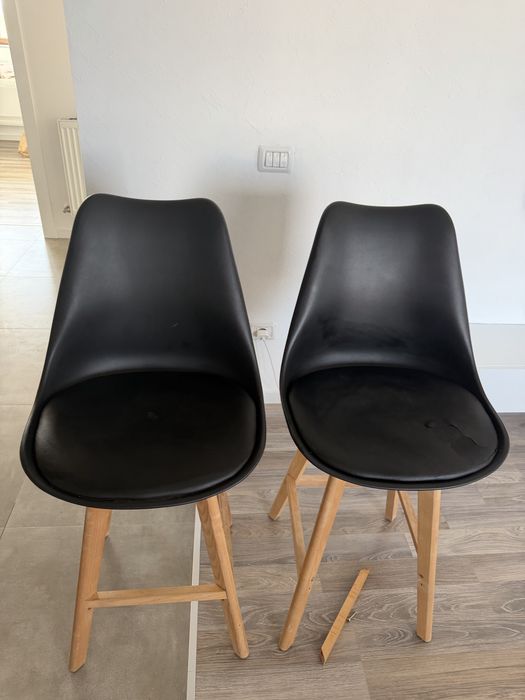 Scaun bar negru x 2 bucati