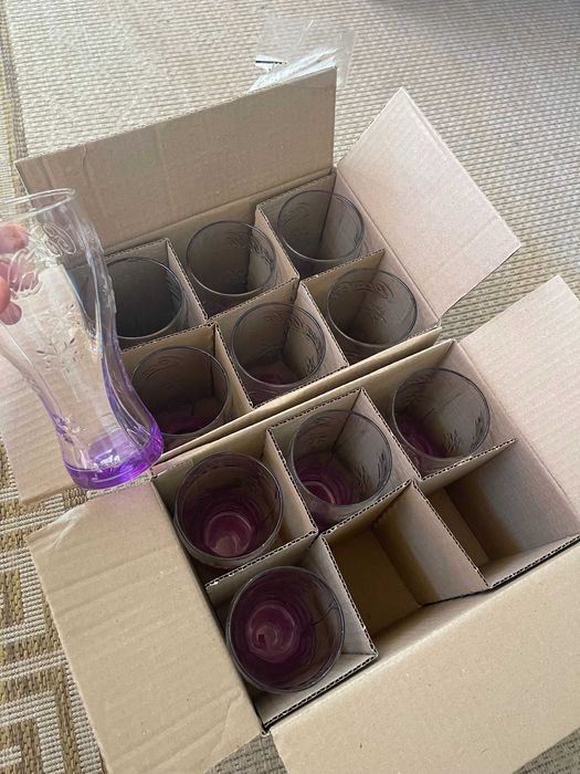 Чаши Кока Кола 6 бр - Виолетов цвят