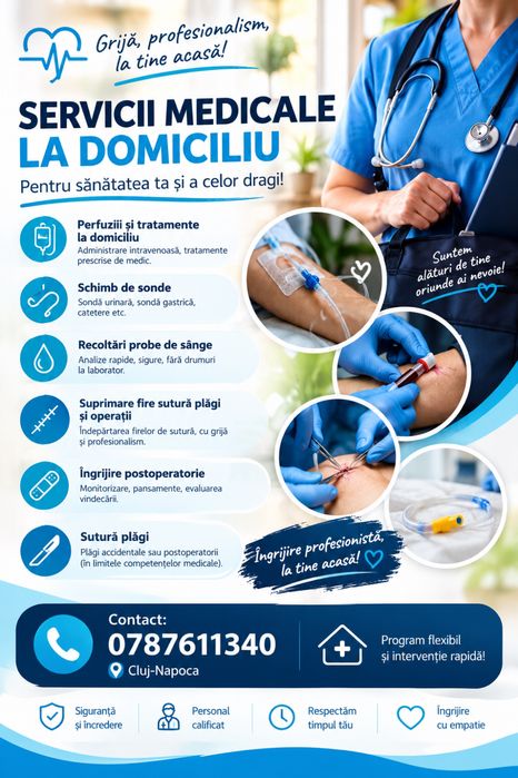 Deplasari la domiciliu tratament medical, medicatie etc !