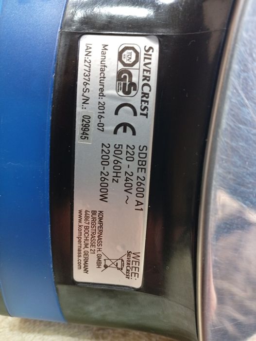 Утюг паровой Cilver Crest SDBE 2600 A1