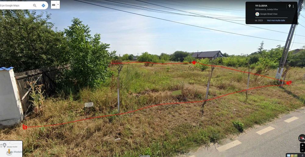 Vând teren 1000mp Balaceanca - Cernica, la 10 minute de Ikea Pallady