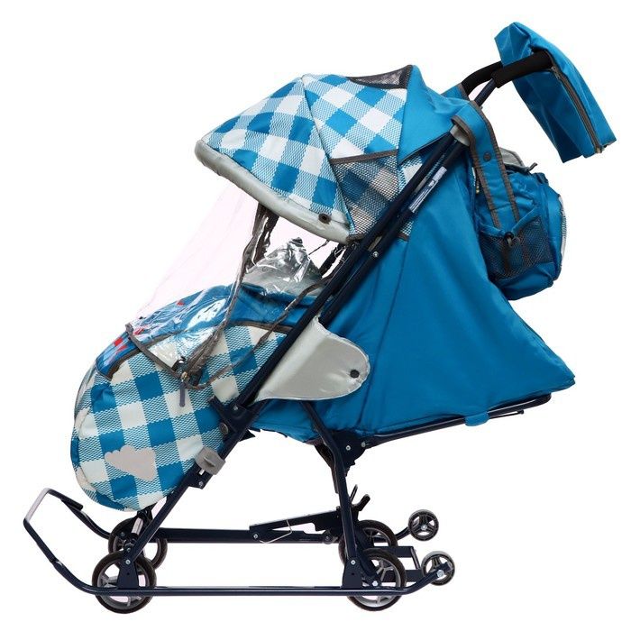 Санки коляска в клетку