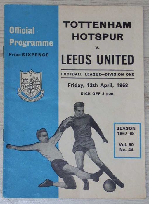 Английски футболни програми Тотнъм Хотспър 1968, 1970, 1971, 1980,1983
