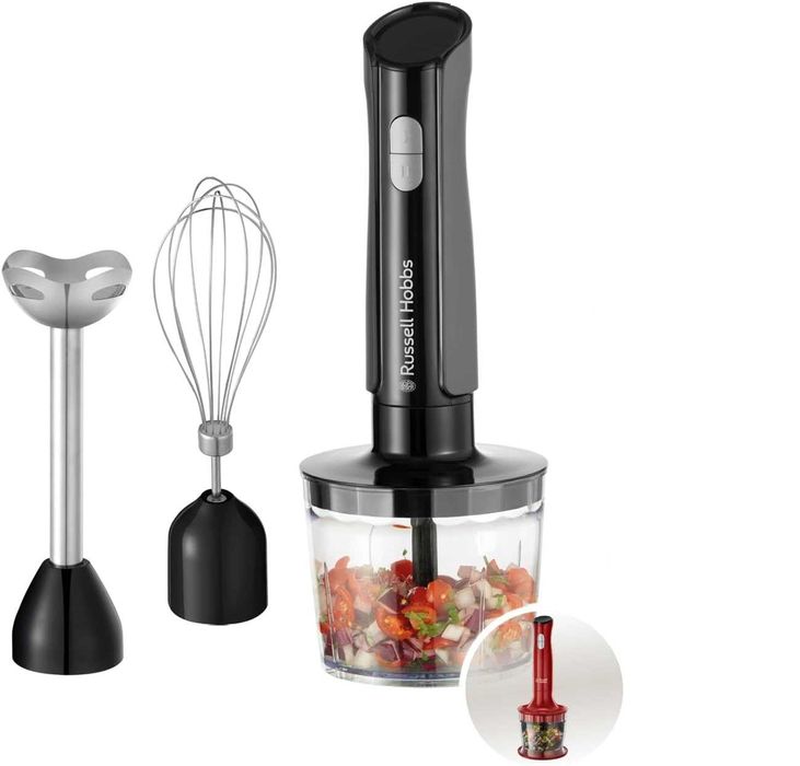 Ръчен блендер Russell Hobbs 3в1 миксер, чопър, 2 ск. импулсен режим