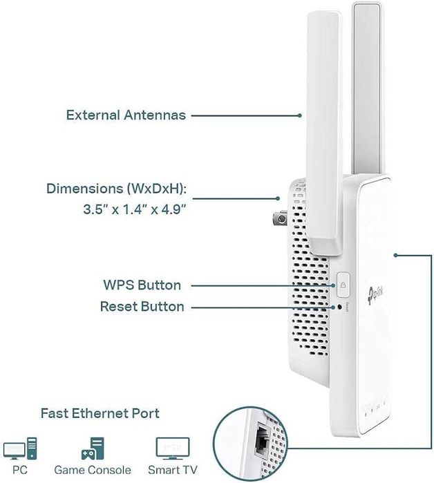 Усилитель сигнала WiFi TP-LINK RE315 AC1200