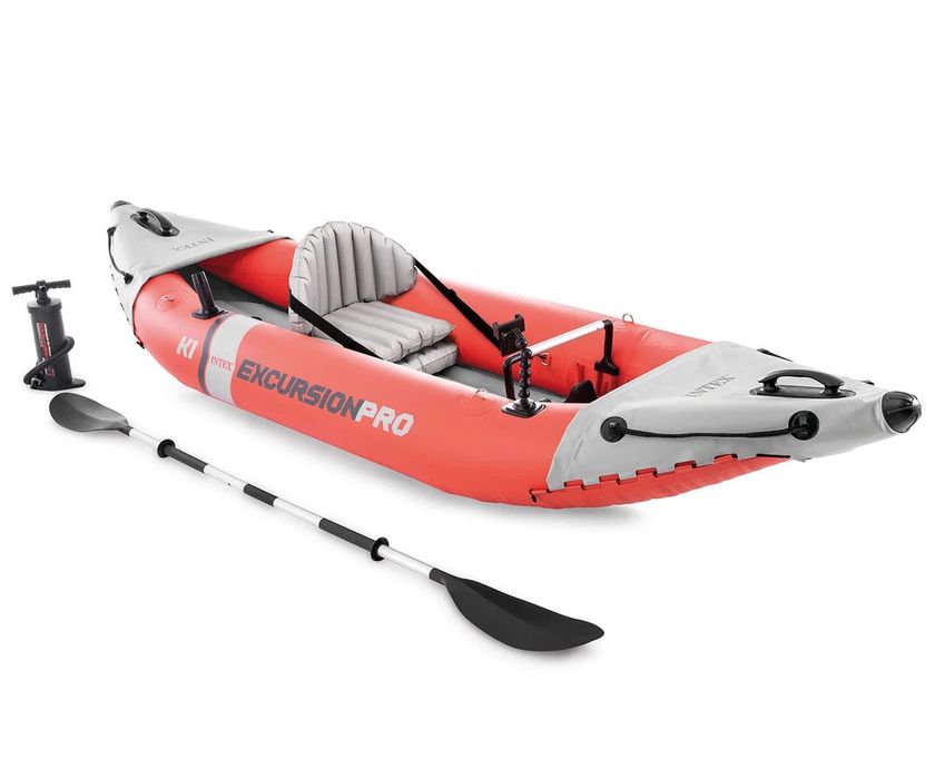 Надуваем каяк за екскурзии INTEX Excursion PRO K1 Kayak