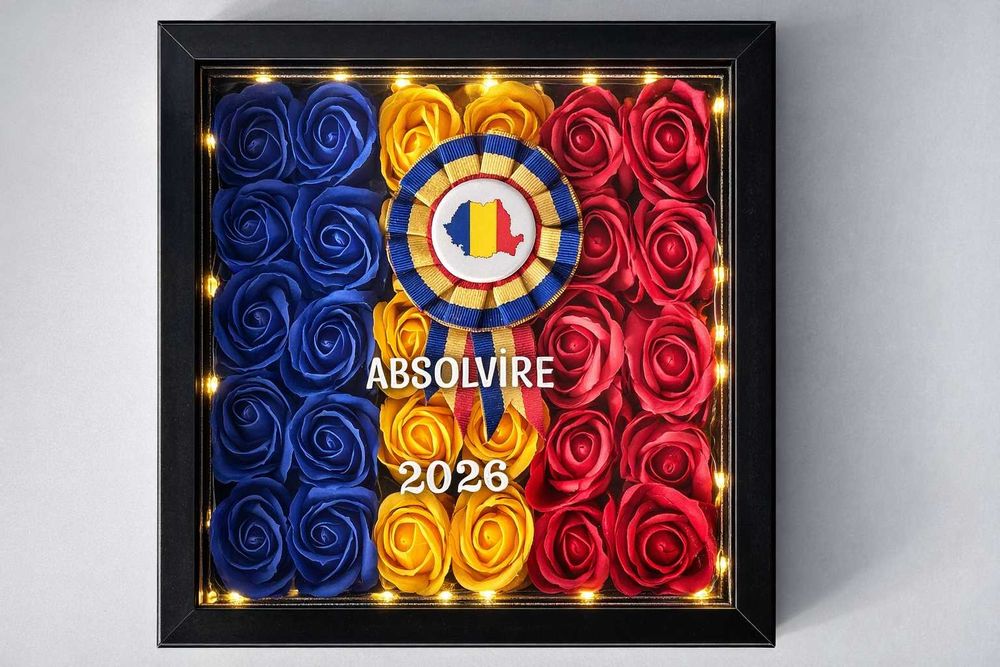 Tablou cu flori cadou absolvire sau pensionare personalizat