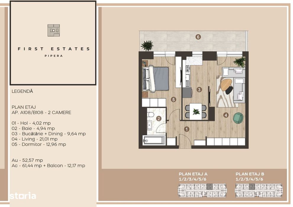 De vanzare Apartament 2 camere/150.000EuroTVA INCLUS/64mp/Comision0%