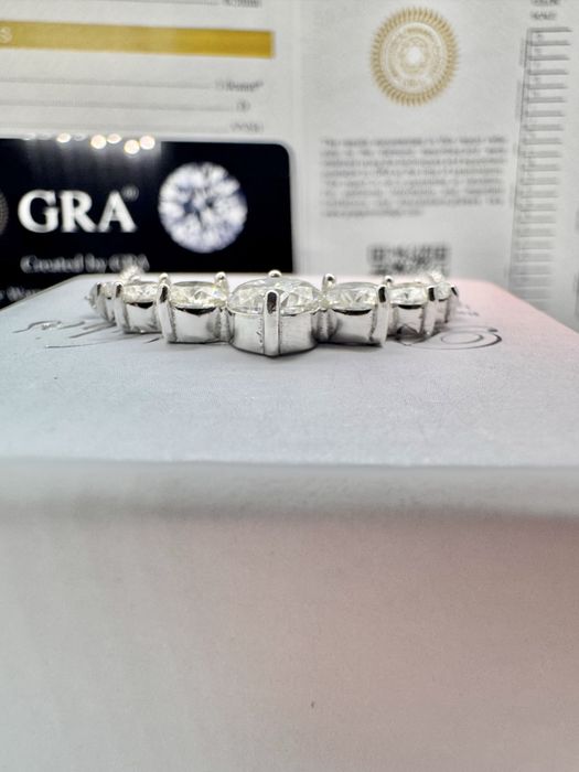 Сребърно колие с мойсанит (Диамант) 2.8 карата