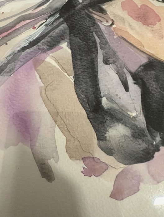 Pictura acuarela Arwen Lord of the rings cu rama