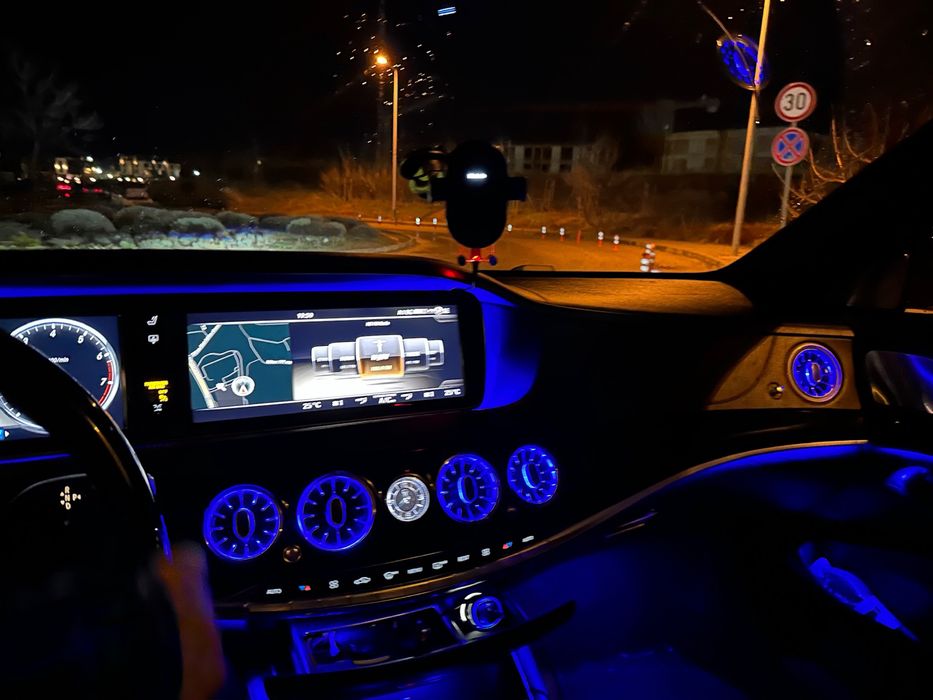 w222 S класа духалки светещи въздуховоди лед светлина burmaster 7цвята