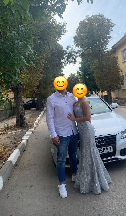 Рокля в сребристо