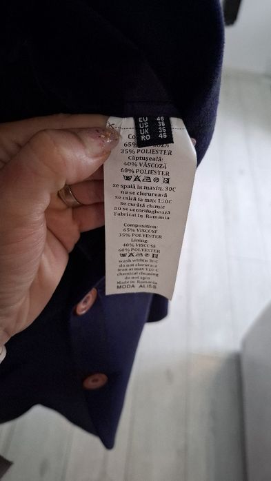 Sacou bărbați Moda Alis, mov în carouri, mărimea 46