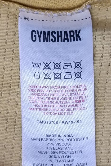 Gymshark оригинална тениска S спорт фитнес тренировки фланелка