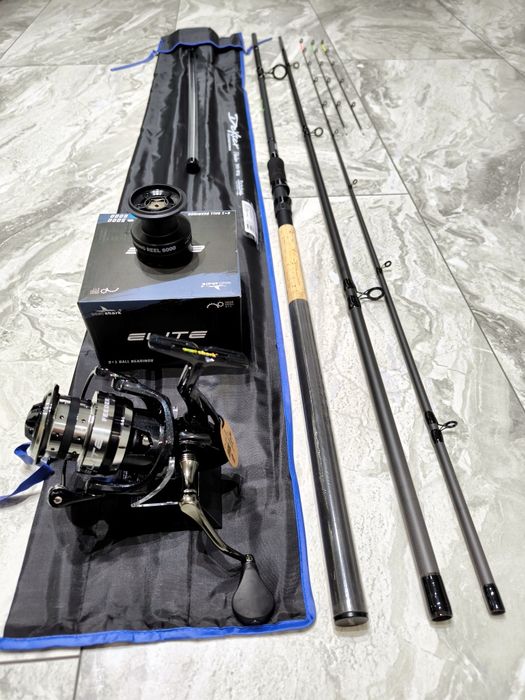 Lanseta Feeder ROBINHAN Dexter 3.9m,60-180g + Mulineta ELITE 6000