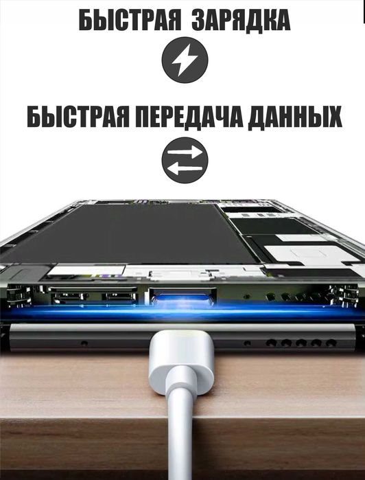 Кабель iPhone для быстрой зарядки телефона, планшета, 1 метр