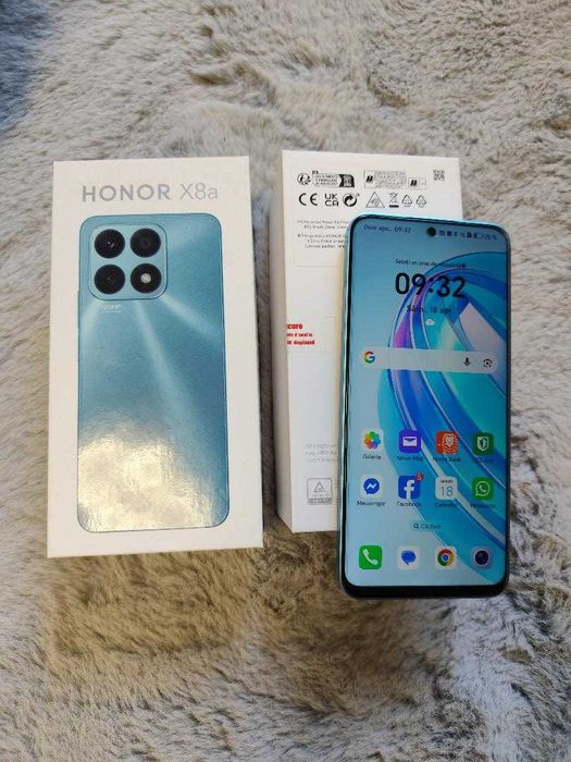 Telefon Honor X8a, Dual SIM, 128/6GB RAM, 4G, Cyan Lake - impecabil