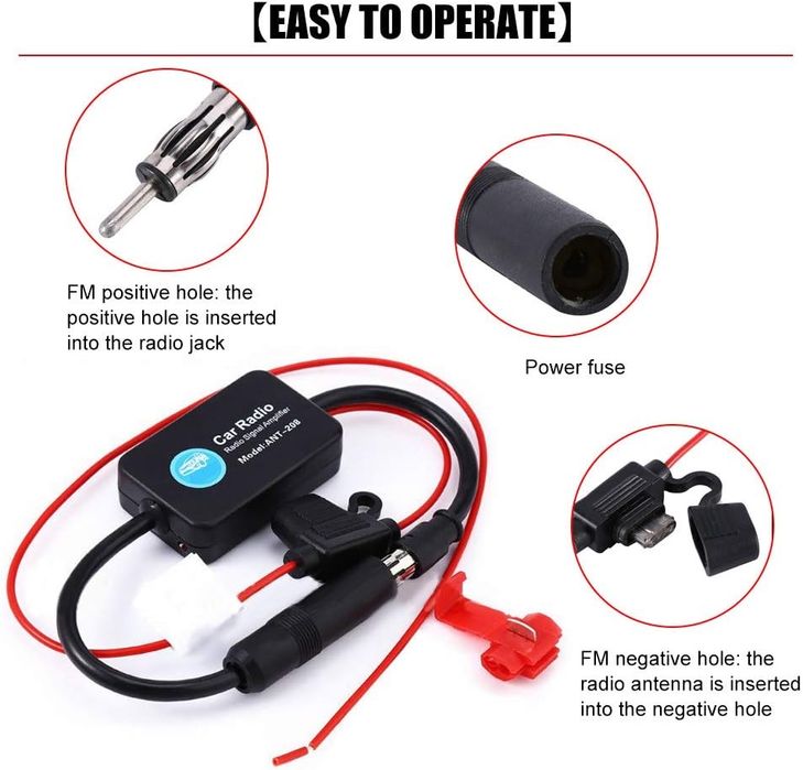 ПРОМО Усилвател за цифрово радио Антена Адаптер 12V