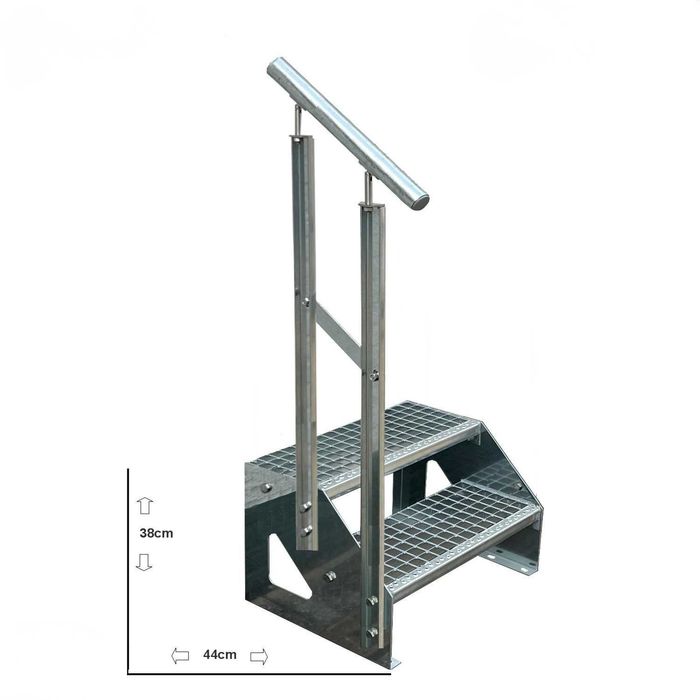 Метално стълбище 2 и 3 стъпала | Свободностоящо | Поцинковано